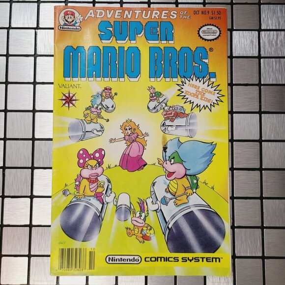 Adventures of the Super Mario Bros. #9 Nintendo Valiant Comics 1991 Peach Luigi - Picture 1 of 7